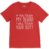 moustache touch my beard V-Neck Tee