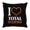 I Heart Total Eclipses Throw Pillow