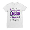 i love someone with pancreatic cancer to the moon &amp; back to infınıty Ladies Fitted T-Shirt