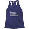 person against humanity Racerback Tank