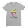 Burger and Fries Best Friends Ladies Fitted T-Shirt