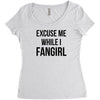 excuse me while i fangirl Women's Triblend Scoop T-shirt