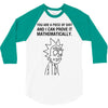 mathematically 3/4 Sleeve Shirt
