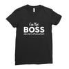 I&rsquo;m The Boss, When she's Not Around here &ndash; Funny Gift Ideas shirt Ladies Fitted T-Shirt
