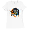shark knight graphic Ladies Fitted T-Shirt