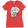 leaf cartoon Ladies Fitted T-Shirt