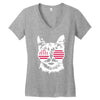 cat usa Women's V-Neck T-Shirt