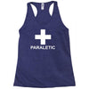 paraletic funny printed green top drinking booze party drunk Racerback Tank