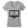 keep calm and watch gilmore girls Women's V-Neck T-Shirt