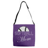 softball mom sequins Adjustable Strap Totes