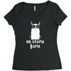 No Drama Llama Women's Triblend Scoop T-shirt
