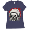 skull biker Ladies Fitted T-Shirt