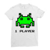 arcade player one Ladies Fitted T-Shirt