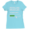 installing muscles please wait Ladies Fitted T-Shirt