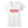 drinking with me pregnancy warning Women's V-Neck T-Shirt