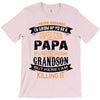 Super Cool Papa Of A Freaking Awesome Grandson T-Shirt