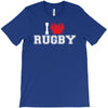 i love rugby mens funny cotton T-Shirt