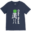 ciderhead cider drinking skeleton and apple V-Neck Tee
