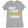 eat sleep league Ladies Fitted T-Shirt