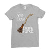 yes i can drive stick Ladies Fitted T-Shirt