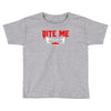 bite me halloween vampire teeth Toddler T-shirt