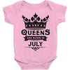 Queens Are Born In July Baby Onesie