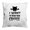 coffee drinkers Throw Pillow
