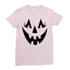 beauty face pumpkin Ladies Fitted T-Shirt