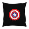 captain america dying bleeding logo Throw Pillow
