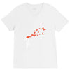 banksy headshot butterfly V-Neck Tee