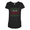 merry christmas Maternity Scoop Neck T-shirt