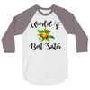 world's best sister with flowers 3/4 Sleeve Shirt