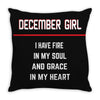 December Girl Throw Pillow