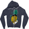 pineapple skateboarding Zipper Hoodie