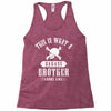 This Is What A Bad Ass Brother Looks Like Racerback Tank
