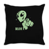 alien believe space sci fi ufo nerd Throw Pillow