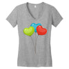 ballon color full Women's V-Neck T-Shirt