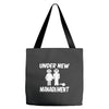 under new management stag night wedding mens Tote Bags