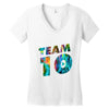 team 10 colorful Women's V-Neck T-Shirt