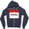 title of day of the week sunday day of the week Zipper Hoodie