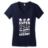 Be A Super Hero For Animals Go Vegan! Women's V-Neck T-Shirt