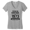 Premium Vintage Since 1973 Limited Edition Original Parts Women's V-Neck T-Shirt