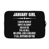 Super January Girl Laptop sleeve