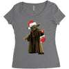 yoda christmas Women's Triblend Scoop T-shirt