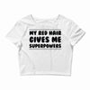 red head hair Crop Top