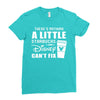 There's Nothing a Little Starbucks and Disney Can't Fix Ladies Fitted T-Shirt