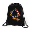 American Flag Q Drawstring Bags