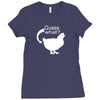 chiken butt Ladies Fitted T-Shirt