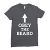 obey the beard funny Ladies Fitted T-Shirt