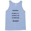 number one dad funny t shirt binary nerd geek tee s 3xl Tank Top
